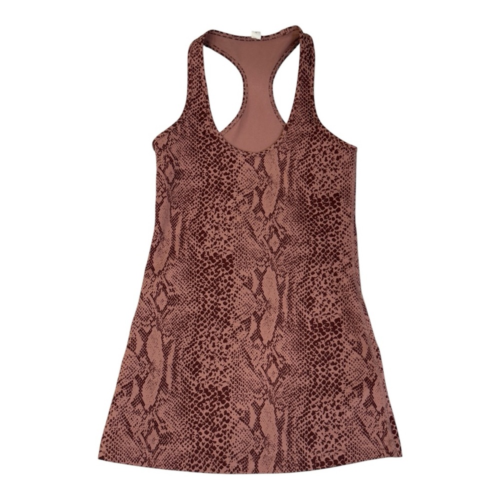 Lululemon Athletica Brown Patterned Racerback Top EUC like new